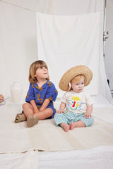 Baby Happy Mask T-shirt & Vichy woven pants "Outfit Sets"