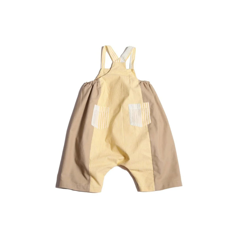 YELLOW PATCHED ONESIE & BABY TEE "Outfit Set"