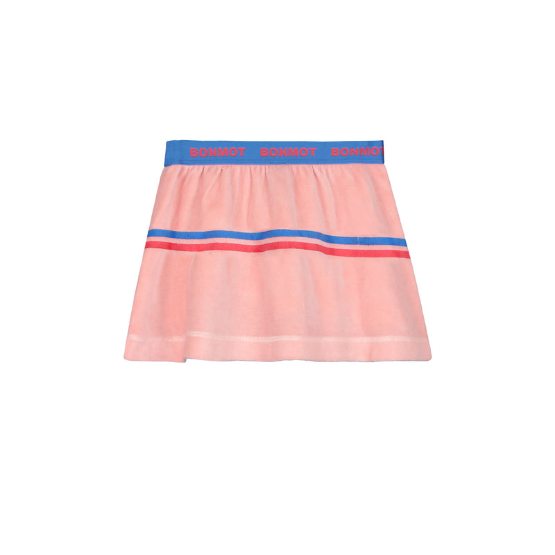 plane allover Sweatshirt & Dusty Pink Velvet mini skirt