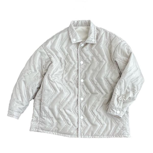 reversible quilt jacket and shorts-sand "Outfit set"
