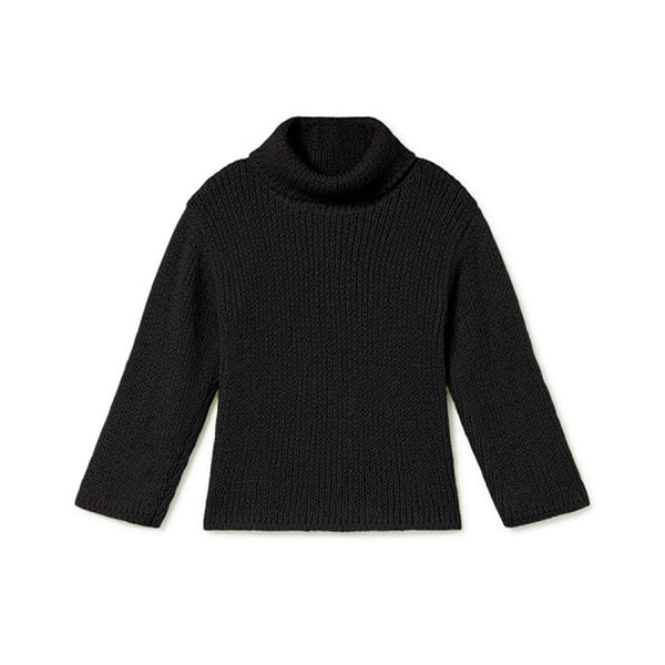 Black Tricot Turtleneck Sweater (adults)