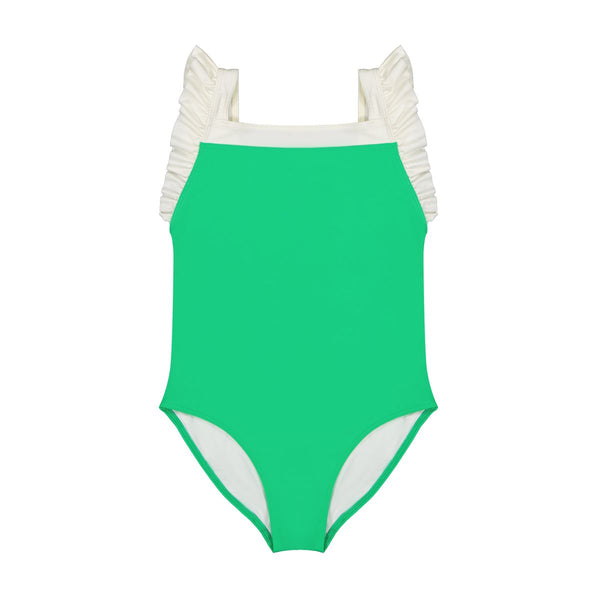 Solid Grass swimsuit and matching shorts