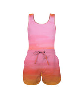 Reversible SUN&MOON swimsuit & 2 matching shorts