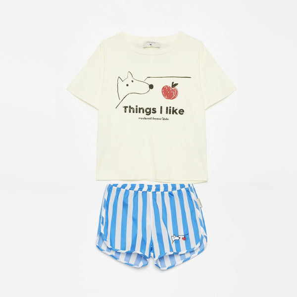 Things I like T-shirt & stripes short "Outfit Set"