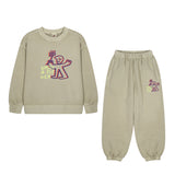 Light Khaki Flower Tracksuit