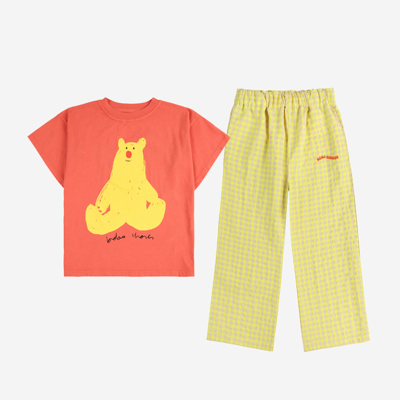 Hug	Me Bear T-shirt & Vichy pants "Outfit set"