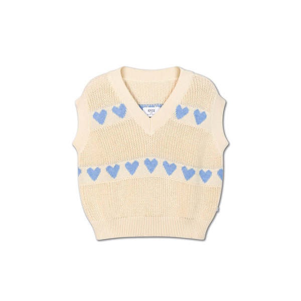 Summer Day Blue Heart Knit Spencer