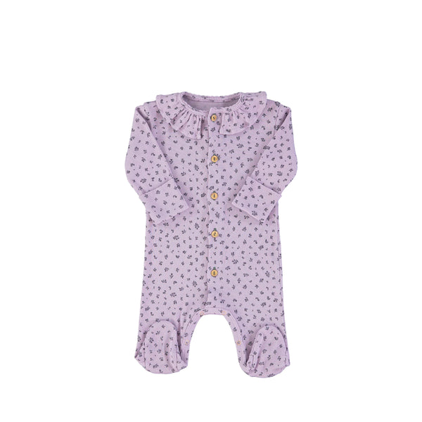 BABYGROW W/COLLAR | LILAC W/ LITTLE FLOWERS