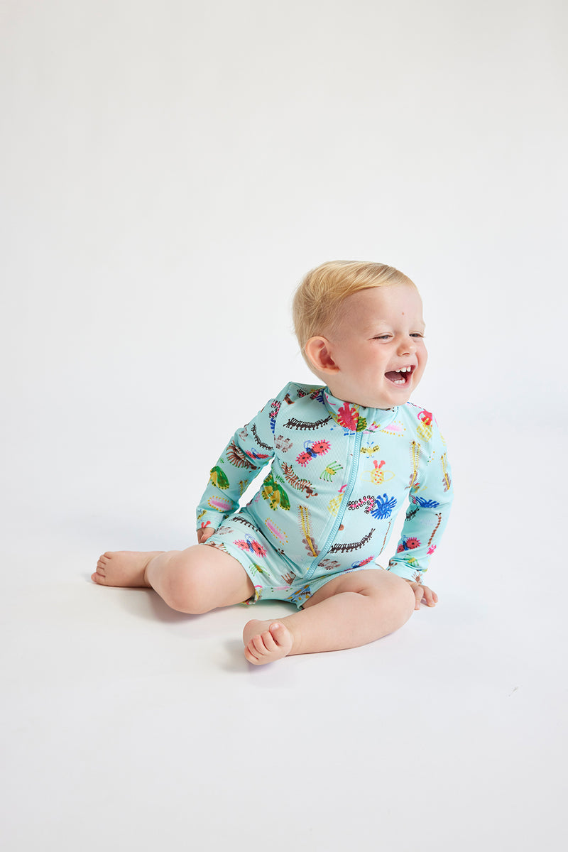 Baby Funny Insects all over swim overall