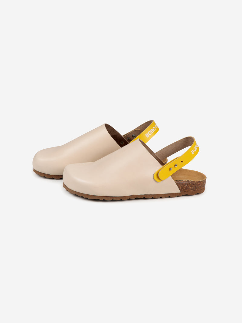 Color block leather clogs - Adults