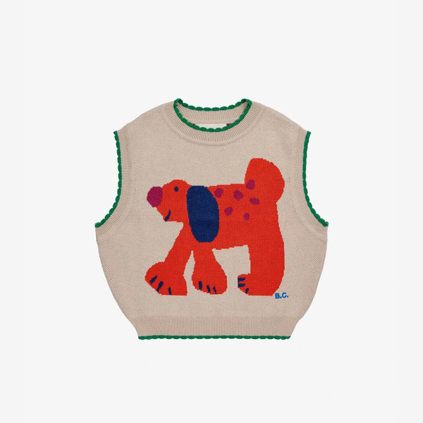 Fairy Dog jacquard knitted vest