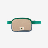 Corduroy color block belt pouch