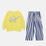 Heart Glass Sweatshirt & Striped Pants