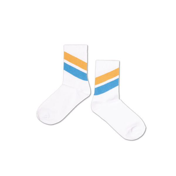 White Stripe Sporty Socks