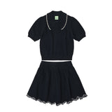 Pointelle Polo & Skirt