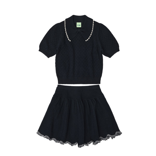 Pointelle Polo & Skirt