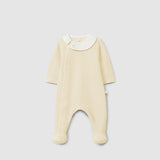 Light Yellow Babygrow with embroidered collar