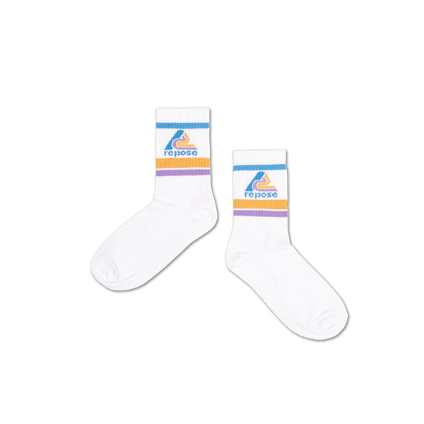 White Logo Sporty Socks