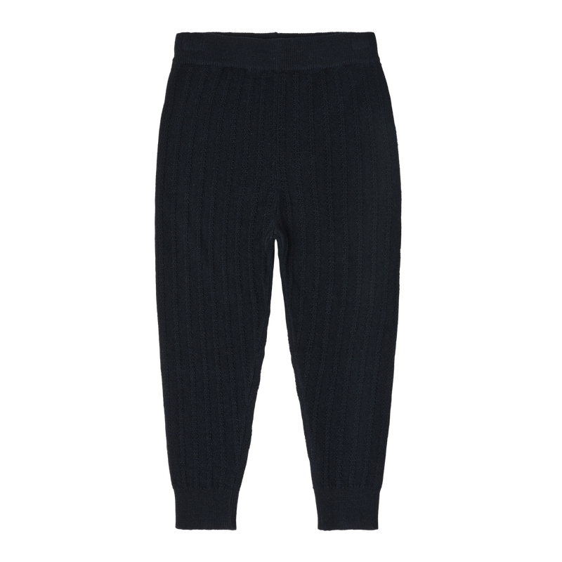 Dark Navy Pointelle Cardigan & Pants