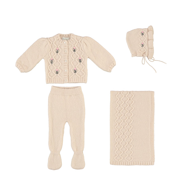Shell Pink Rosine Baby Girl 3 Pieces Set