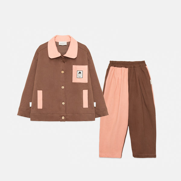 Good News Club bicolor denim Outfit Set
