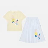 Vanilla Guest t-shirt & long skirt