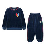 Navy Piping Velour Aladdin Tracksuit