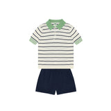 Striped Polo & Navy Short