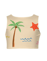 MAR cropped swim TOP & SWIMSHORTS