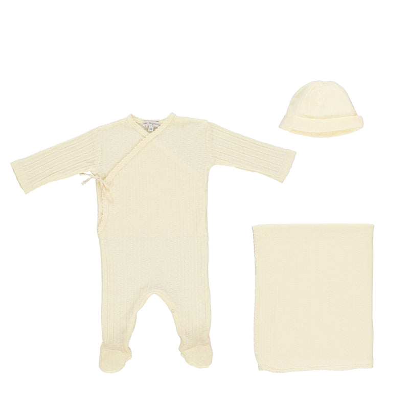 Natural Pointelle 3 Pieces Set