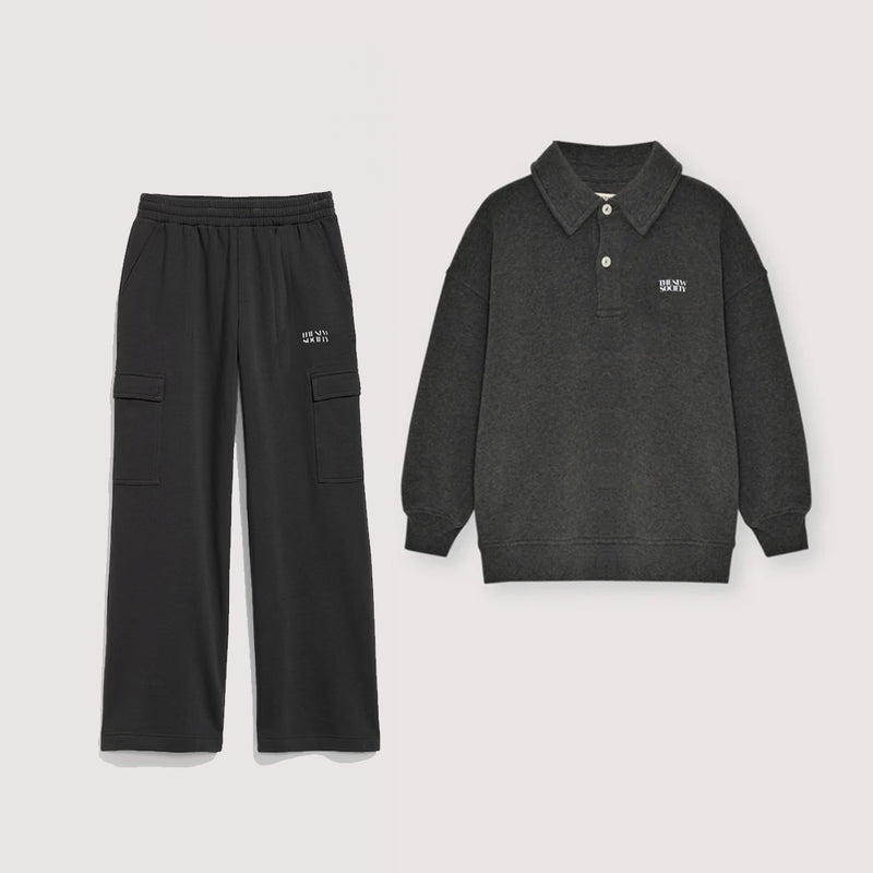Grey Valeria Teen Polo &  Jogging Pants