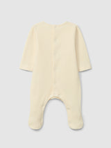 Light Yellow  Babygrow with embroidery & a Pack of 2 bibs