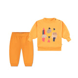 crewneck sweater and sweat pants | glory orange