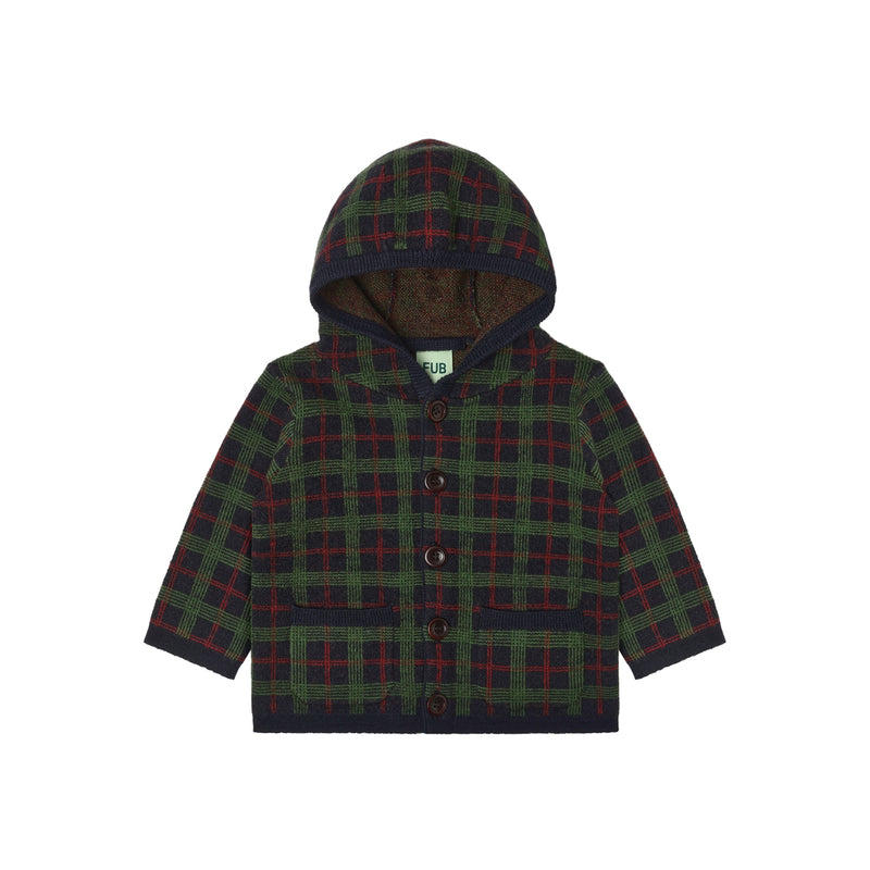 Baby Checkered Felted Jacket