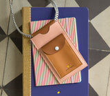 Phone Pouch | pink/ brown/apricot