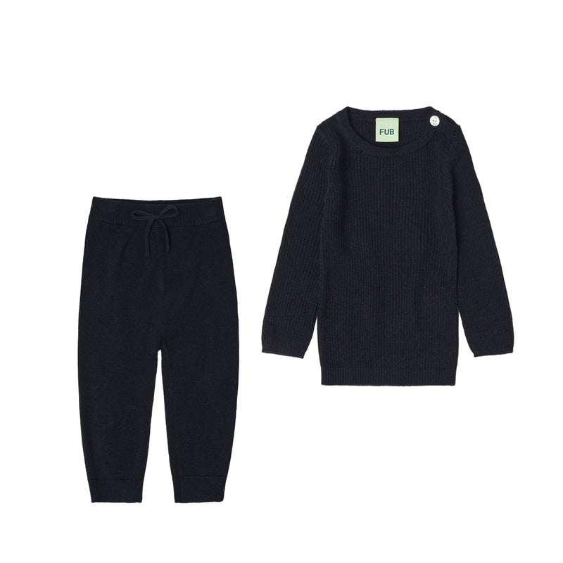 Navy Baby Rib Set