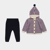 Ercu/Deep Indigo Baby Cardigan & Pants