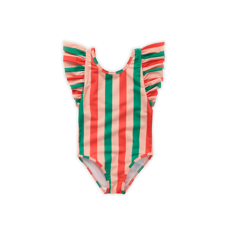 Ruffle Stripe Swimsuit