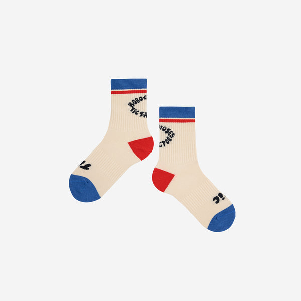 Tic Tac Toe color block long socks