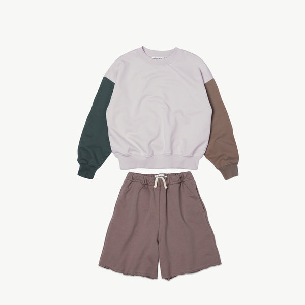 Colourblock Sweatshirt & Shorts "Outfit Set"