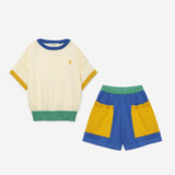 Papier Collé Couleur Knit T-shirt & Shorts