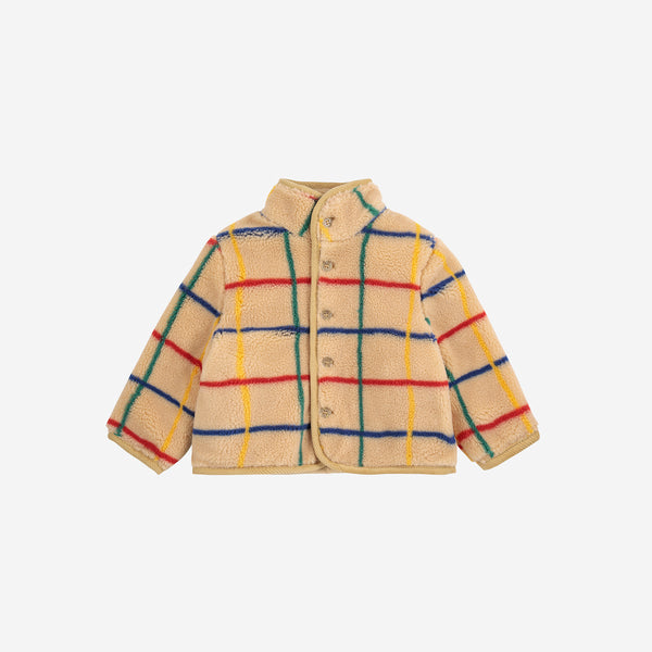 Stripe color sheepskin jacket - Baby