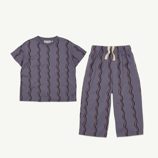 Heron Squiggle Loose Tee & Pants