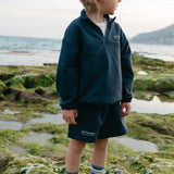 Navy outdoors sweatshirt with zipper & shorts "Outfit set"