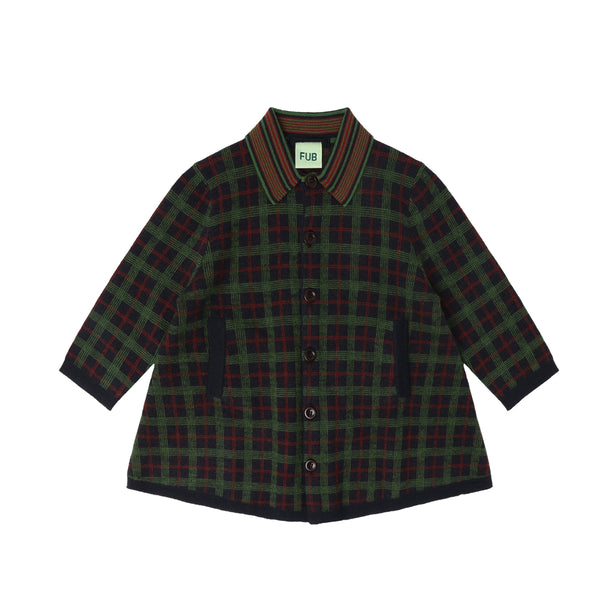 Checkered Felted Coat