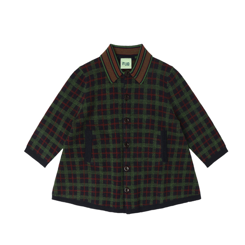 Checkered Felted Coat