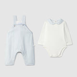 Blue Dungaree & Blue Collar Bodysuit