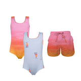 Reversible SUN&MOON swimsuit & swim shorts