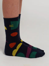 Multicolor Shapes long socks (big sizes)