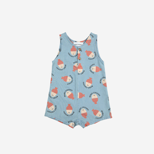 Baby Morning Egg allover Denim Playsuit